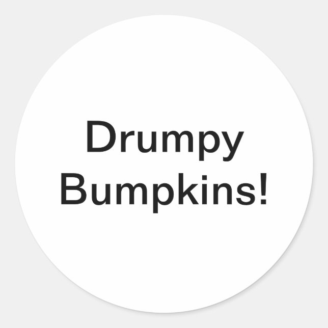 Pegatina Redonda Drumpy Bumpkins Jeff Hankamer Artjunkhaus Comic (Anverso)
