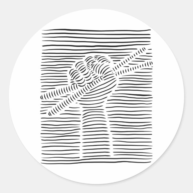 Pegatina Redonda Drums Drumsticks Drummer (Anverso)