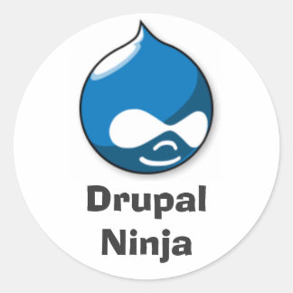 Pegatina Redonda Drupal Ninja