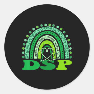 Pegatina Redonda Dsp Rainbow St Patricks Day Direct Support Profeso