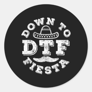 Pegatina Redonda Dtf Abajo A Fiesta Camisas Hombres Cinco De Mayo P