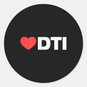 Pegatina Redonda Dti Love - Like Heart Your Best Favorite_ Dti
