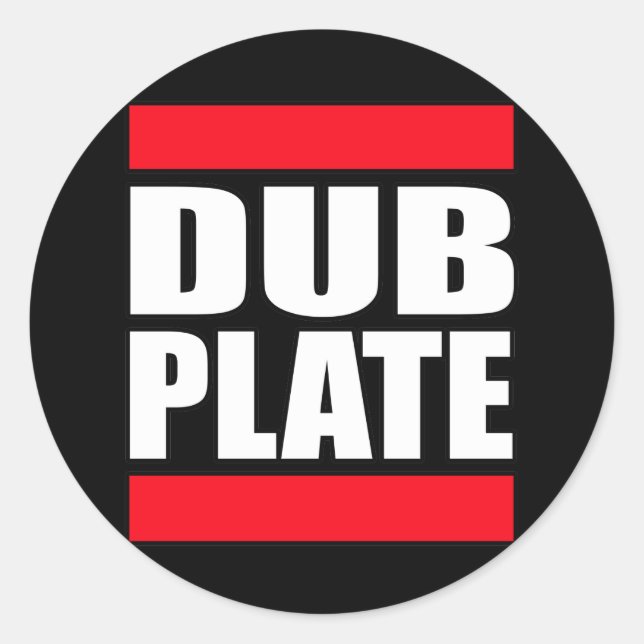 Pegatina Redonda Dub Plate Dubplate (Anverso)