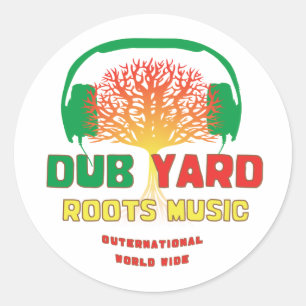 Pegatina Redonda Dub Yard Roots Music