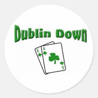 Pegatina Redonda Dublin Down