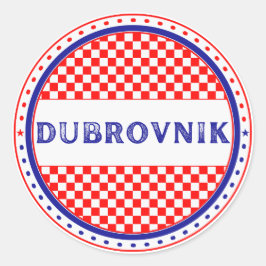 Pegatina Redonda Dubrovnik City Pride Emblem – Croatian Identity