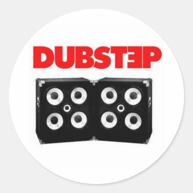 Pegatina Redonda Dubstep (Anverso)