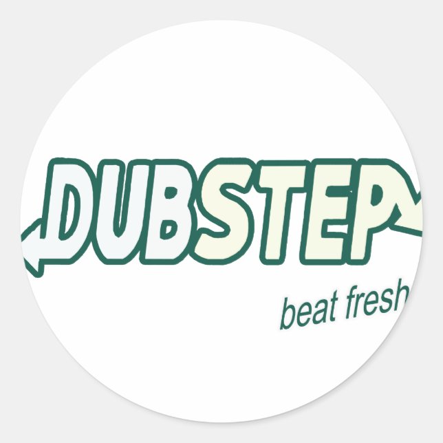 Pegatina Redonda DUBSTEP beat fresco (Anverso)