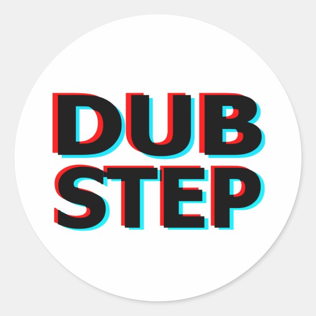 Pegatina Redonda Dubstep Filthy dub step techno wobble (Anverso)