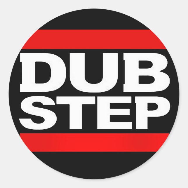 Pegatina Redonda dubstep remix-benga-dubstep sin radio dubstep-dub (Anverso)