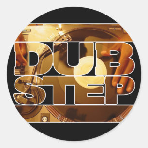 Pegatina Redonda DubSTEP vinil dubplate música dubstep descarga