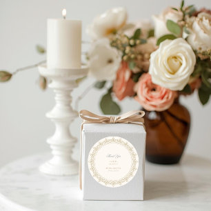 Pegatina Redonda Ducha Comienza Nuevo Capítulo Libro de Marfil Vint