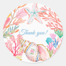 Ducha de bebé acuarela bajo el mar 