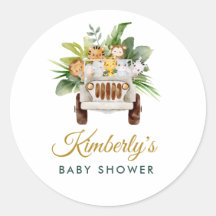 ducha de bebé de safari de jungla