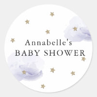 Ducha de bebé Estrellas Doradas y Nubes de Lavanda