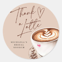 Ducha de Novia de Café Moderno Gracias Un Latte