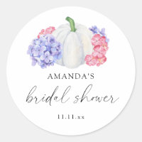 Ducha de novia de calabaza blanca y flores de hort
