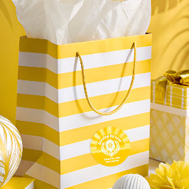 Pegatina Redonda Ducha de Novia de Pickleball Retro Sunshine