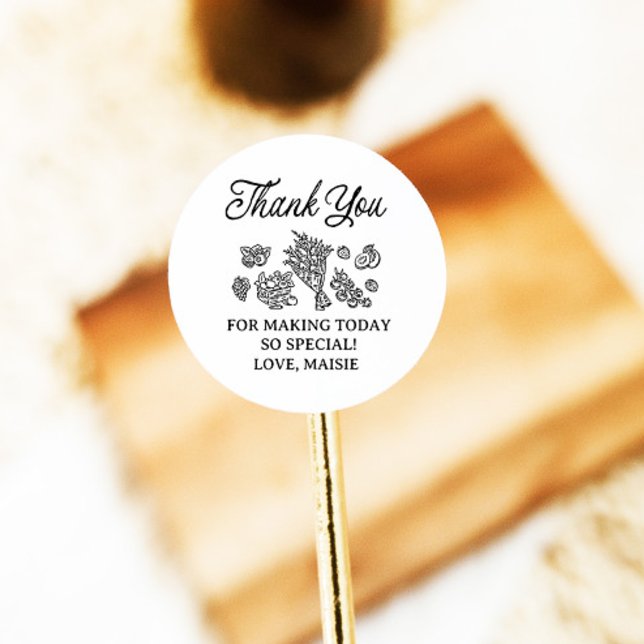 Pegatina Redonda Ducha de Novia Fresh Off The Market, Mercado de Ag (Subido por el creador)