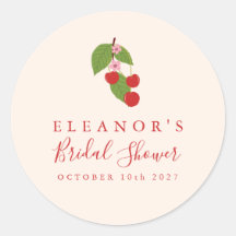 Ducha de Novia Personalizada de Cerezas Rojas Vera