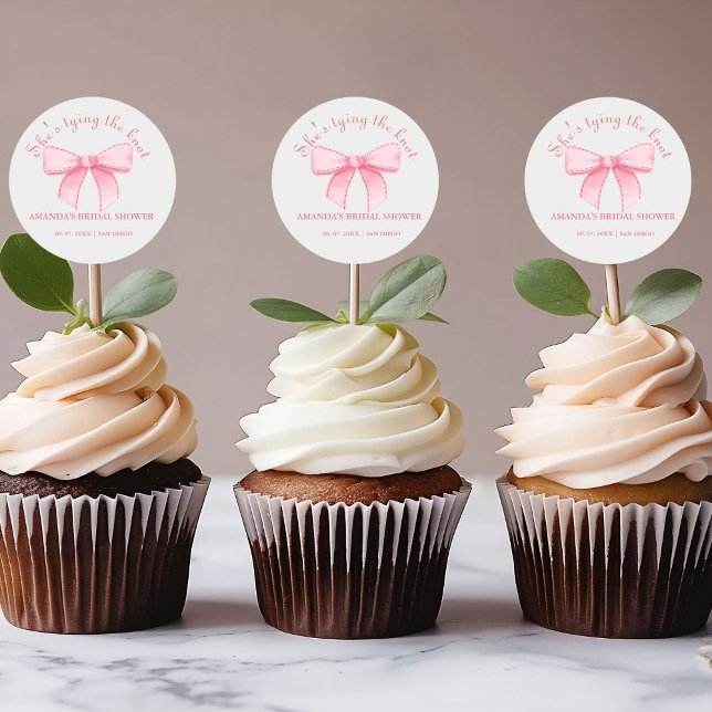 Pegatina Redonda Ducha de Novia Rosa  Blush (Subido por el creador)