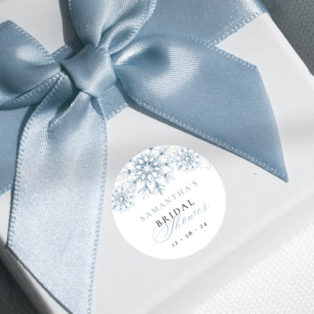 Pegatina Redonda Ducha de Novia Snow in Love (Subido por el creador)