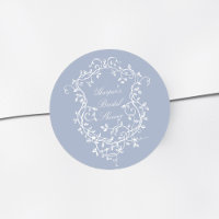 Ducha de Novia Victoriana Francesa Clásica Azul Po