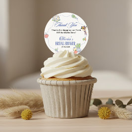 Pegatina Redonda Ducha de Regalos de Boda Fresh Off the Market Capr