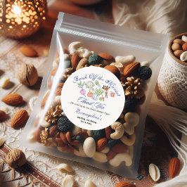 Pegatina Redonda Ducha de Regalos de Boda Fresh Off the Market Capr