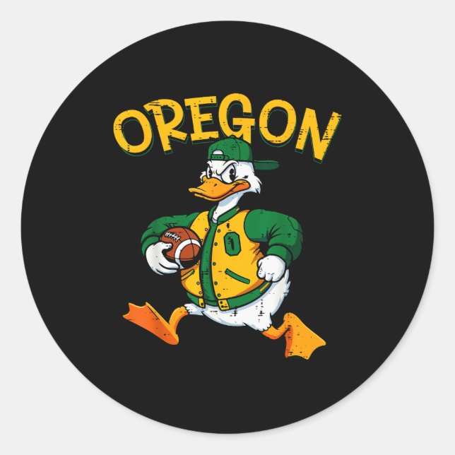 Pegatina Redonda Duck Men Women Boys Girls Youth Kids Teen  (Anverso)