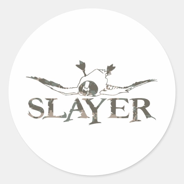 PEGATINA REDONDA DUCK SLAYER (Anverso)