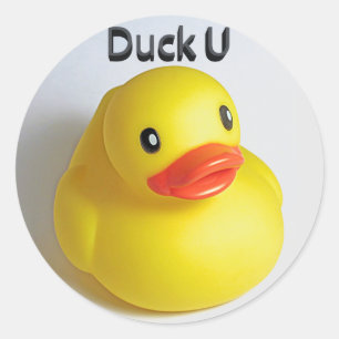 Pegatina Redonda Duck U