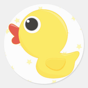 Pegatina Redonda Duckie de goma