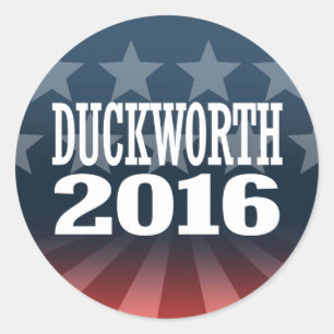 Pegatina Redonda Duckworth - Tammy Duckworth 2016