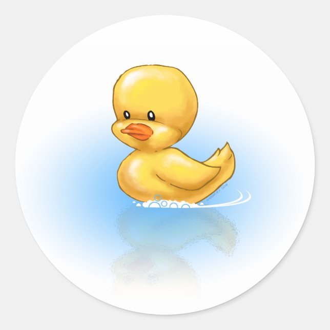 Pegatina Redonda Ducky (Anverso)
