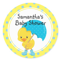 Ducky con el Baby Shower del paraguas
