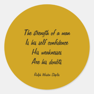 Pegatina Redonda Dudas y autoconfianza