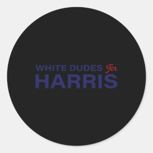 Pegatina Redonda Dudes Para El Voto Harris De 2024 Presidente Kamal
