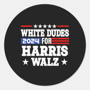 Pegatina Redonda Dudes Para Kamala Harris Y Waltz WAlzheimer 2024