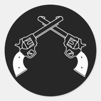 Pegatina Redonda Duel Pistols