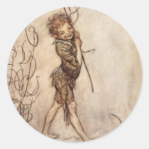 Pegatina Redonda Duende malicioso