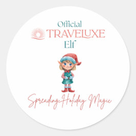 Pegatina Redonda Duende Oficial de Traveluxe