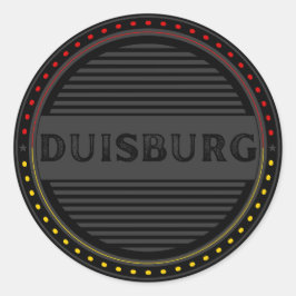 Pegatina Redonda Duisburg City Pride Emblem – German Identity