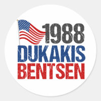 Dukakis Bentsen Retro Demócrata 1988