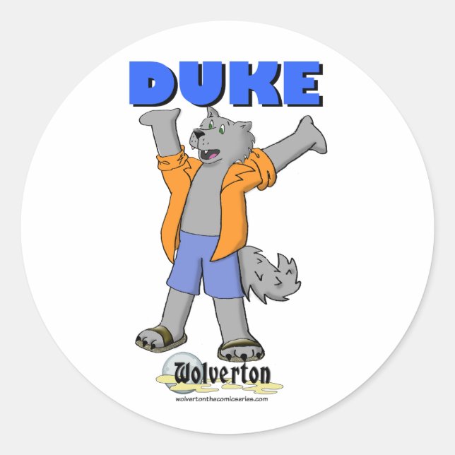 Pegatina Redonda Duke Sticker (Anverso)