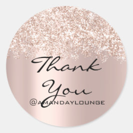 Pegatina Redonda Dulce 16º Confeti de pequeñas empresas Gracias Ros