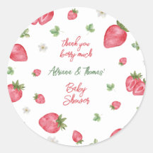 Dulce agradecimiento de fresa, baby shower