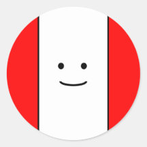 Dulce Cara Sonriente Brillante Rayos Bordes Rojos 