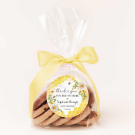 Pegatina Redonda Dulce como Abeba Gracias Cariño Baby Shower Favor