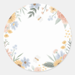 Pegatina Redonda Dulce como puede ser Baby Shower